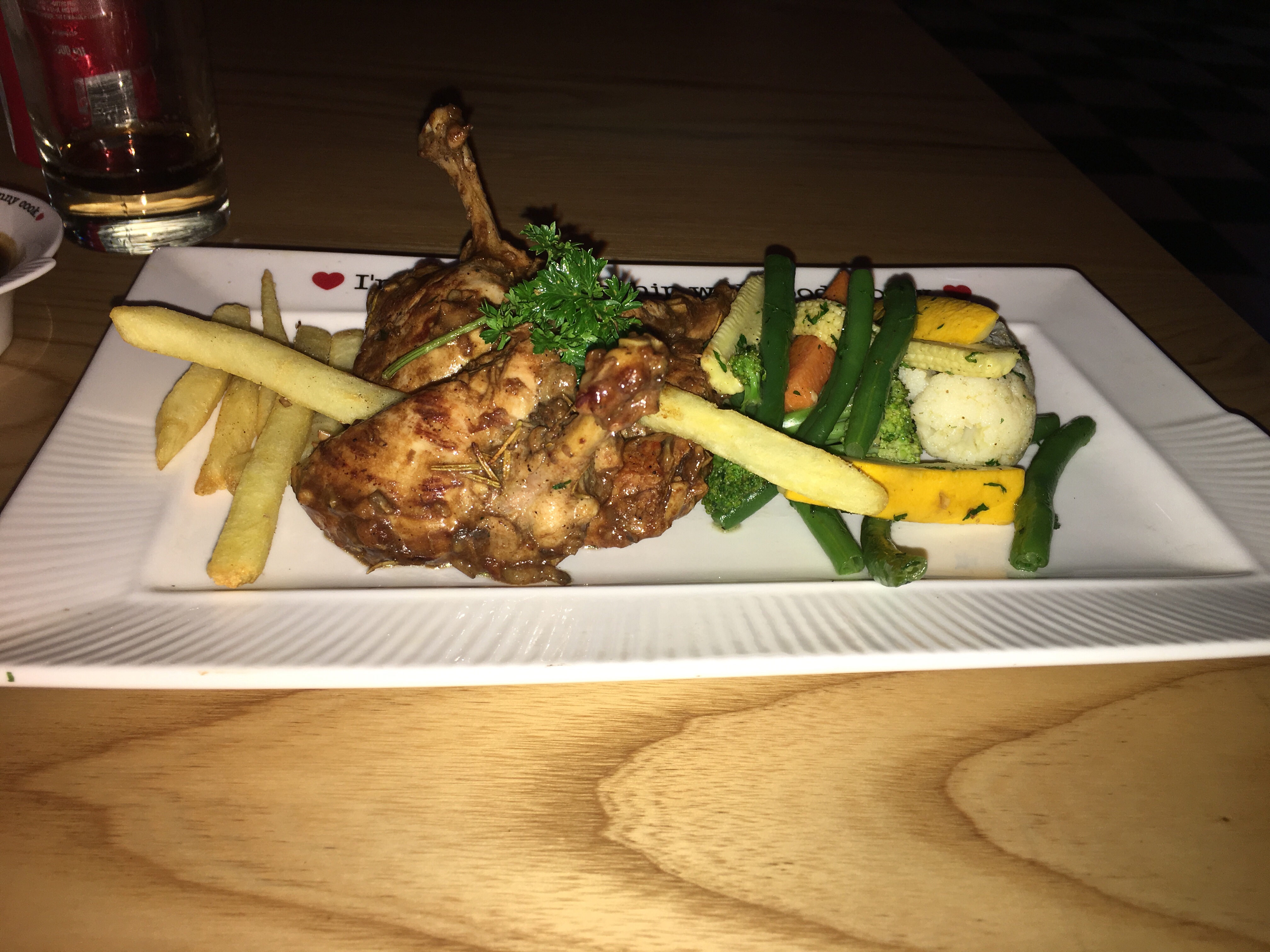 Grilled Chicken In Mushroom Sauce.